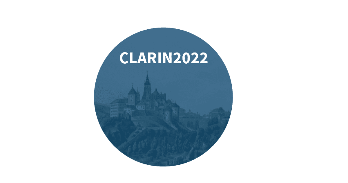 CLARIN Annual Conference 2022, 10-12 October 2022